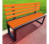 Waterproof Outdoor Garden Bench Metal e with Backrest Wooden Seat for ParkLandscape Exhibit Sun & Rain Resistant40x150x85cm
