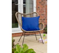 Waterproof Outdoor Garden Cushion Covers Patio Cushion Cover Cases Square Pack Of 2 Blue 60Cm X 60Cm