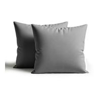 Waterproof Outdoor Garden Cushion Covers Patio Cushion Cover Cases Square Pack Of 2 Light Grey 60Cm X 60Cm