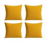 Waterproof Outdoor Garden Cushion Covers Patio Cushion Cover Cases Square Pack Of 4 Snug City Yellow 60cm x 60cm