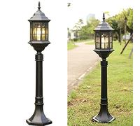 Waterproof Outdoor Garden Lantern - IP55 Black Decorative Path Light, 80cm Die-Cast Aluminum for Patio and Landscape Illumination