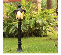 Waterproof Outdoor Garden Lantern - IP55 Black Decorative Path Light, 80cm Die-Cast Aluminum for Patio and Landscape Illumination