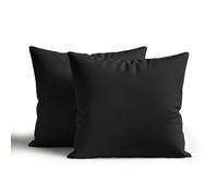 Waterproof Outdoor Garden Patio Cushion Cover And Inner Square Pack Of 2 Black 45Cm X 45Cm