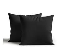 Waterproof Outdoor Garden Patio Cushion Cover And Inner Square Pack Of 2 Snug City Black 45cm x 45cm