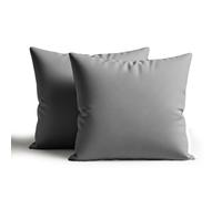 Waterproof Outdoor Garden Patio Cushion Cover And Inner Square Pack Of 2 Snug City Light Grey 45cm x 45cm