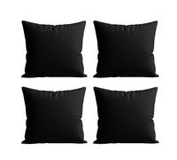 Waterproof Outdoor Garden Patio Cushion Cover And Inner Square Pack Of 4 Snug City Black 45cm x 45cm