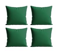 Waterproof Outdoor Garden Patio Cushion Cover And Inner Square Pack Of 4 Snug City Dark Green 45cm x 45cm