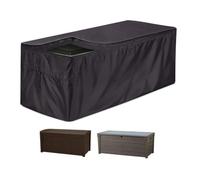 Waterproof Outdoor Garden Storage Box Cover constructed with heavy duty 210D Oxford fabric, designed to shield storage boxes from harsh weather conditions (S)