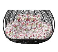 Waterproof Outdoor Hammock Chair Cushion, Double Egg Chair Replacement Cushion, 140x110 Cm Thickened Cushion, Sun-proof, Scratch-resistant And Washable (Flower E)