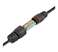 Waterproof Outdoor Inline Cable Connector IP68 Outdoor Wire Connectors Flame Retardant Nylon Cable Joints 32A/250V Screw Lock Underground Electrical Box -40°C To 95°C Brass Nickel Plated