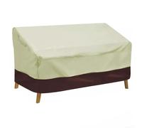 Waterproof Outdoor Patio Sofa Cover 210D Oxford Loveseat Bench Protector with Drawstring for Garden Furniture Rain Snow Dust Beige(210D:223 * 83 * 84)