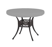 Waterproof Outdoor Round Table Top Cover - Heavy Duty Windproof UV-Resistant 210D Oxford Fabric Solid Protector with Elastic Hem for Patio Garden Backyard Furniture (#2,71x10cm)