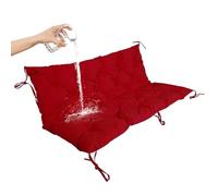 Waterproof Outdoor Seat Cushion with Backrest for Patio Furniture & Swing, 120x100x10cm, Red - Perfect for 2, 3, or 4-Seater Garden Benches, & Stylish.