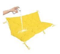 Waterproof Outdoor Seat Cushion with Backrest for Patio Furniture & Swing, 2-4 Seat Garden Bench Pillow, Yellow, 120x100x10cm - Comfort for Your Outdoor Space