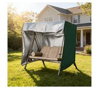 Waterproof Outdoor Swing CoverWindproof & UV Protect for 2 or 3 SeaterAll Weather Resistant Dark Green 87 x 49 x 67 inPatio Swing Canopy