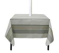 Waterproof Outdoor Tablecloth with Parasol Hole - Rectangular/Round/Square Stain-Resistant Garden Table Cover 150x150cm/60 x60 Ideal for Camping Beach BBQ with Storage Bag
