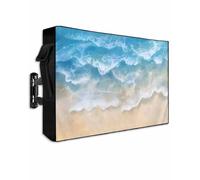 Waterproof Outdoor TV Cover 48 to 50 Inch, Seaside Beach Blue Waves Outside Flat Screen Televisions Weatherproof Cover Size 48"L x 30"H, Summer Ocean Nautical Theme TV Protector With Zipper