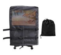 Waterproof Outdoor TV Cover, Heavy Duty Television , 55 Inch Screen Shield with Sun Guard, Oxford Fabric Enclosure, Patio Display Case with Secure Straps, Weather Defense Gear for Garden Deck