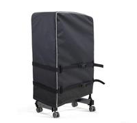 Waterproof Outdoor Tv Trolley Cover Heavy Duty Dustproof Shield For Rolling Mobile Stand With Secure Buckles Black Color(S:48x20x57inch)