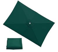 Waterproof Outdoor Umbrella Canopy Replacement for 4/6/8 Ribs, 3x2.5m & 2.7x2.7m Square/Rectangular Garden Patio Cover (B4: 270x270cm)
