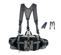 Waterproof Outdoor Waist Bag, Hiking Waist Pack with Bottle Holder, Adjustable Strap Waist Bag, Waterproof Waists Pack for Running for Outdoor, Travel, Camping, Hiking, Black, riferimento alla