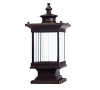 Waterproof Outside Post Lamps Farmhouse Vintage Column Cap Lamp Outdoor Lighting With Glass Shade Matte Black Pillar Lights For Yard, Driveway, Fence, Driveway