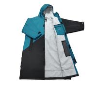 Waterproof Oversize Swimming Changing Robe,Kids (XS, Black/Gray)