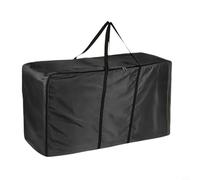 Waterproof Oxford Cloth Hay Bale Storage Bag with Zipper and Sturdy Handles for Livestock Feed or Straw, Extra-Large Outdoor Farm Equipment Cover, Black 116x36x59cm