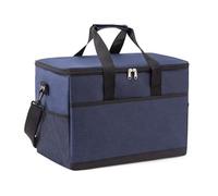 Waterproof Oxford Insulated Lunch Bag - Picnic & Camping Thermal Cooler, Takeaway Carrier | Navy Blue