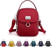 Waterproof Oxford Large Capacity Convertible Shoulder Bag Waterproof 2-Way Commuter Bag Large Capacity Bags (Red)