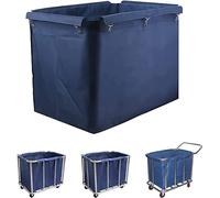 Waterproof Oxford Laundry Cart Liner Bag - Detachable 400L Storage Bag for Trolley - Heavy-Duty Rectangle Replacement for Commercial Use
