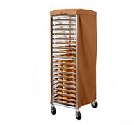 Waterproof Pan Rack Cover for Bakery & Commercial Kitchen Use - 23x28x64in Dustproof Storage Rack Protection, 420D Oxford Cloth, Easy-Clean, Grey/White/Coffee(coffee)