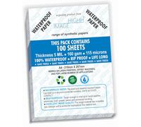 Waterproof Paper | 100 Sheets, A4, 160 GSM Thickness 5 MIL, Non Tear Paper, from HIGHH Image for Laser Printers.