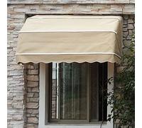 Waterproof Patio AwningKhaki 70x50x50cm Aluminum Frame Canopy for Doors & WindowsOutdoor Rain & Snow Protection Porch Decoration
