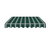 Waterproof Patio Canopy Replacement Fabric 280g/m² Green Stripes for Garden & Terrace 2/3/4/5/6/7m Size Options Durable Sun Shade Top with Valance