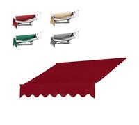 Waterproof Patio Canopy Replacement Fabric - 3.6x 3x2.4m 2.4x1.5m 2.9x1.5m Red Polyester Awning for Balconies - Perfect Outdoor Solution