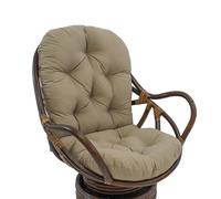 Waterproof Patio Chair Cushion 120x60cm Extra Thick Non-Slip Seat Pad - UV Resistant Rattan Furniture Pillow for Lounge Chair Garden Terrace & Balcony (Khaki)