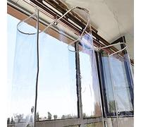 Waterproof Patio Curtains PVC Pergola Covers Clear Side Panels with Grommets for Porch & Deck Size: 140cm x 250cm Outdoor Privacy & Protection