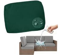 Waterproof Patio Cushion Covers, Zippered Replacement for Outdoor Seat | All-Season Protection, Non-Slip Bottom, Universal 5-12cm Thick - Fits Most Rattan/Sofa Cushions(Green,50x45x8cm)