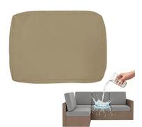 Waterproof Patio Cushion Covers, Zippered Replacement for Outdoor Seat | All-Season Protection, Non-Slip Bottom, Universal 5-12cm Thick - Fits Most Rattan/Sofa Cushions(Khaki,50x45x10cm)