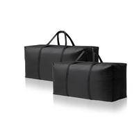 Waterproof Patio Cushion Storage Bag - 125 × 40 × 55 cm Heavy Duty Oxford Outdoor Cushion Storage Bag, Dustproof & UV Protection for Garden Use, with Upgraded Fabric & Reinforced Zipper, 2 Pack