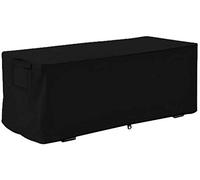 Waterproof Patio Deck Box Cover Black 52" x25x22 Storage Ottoman Bench Cover for Outdoor Furniture