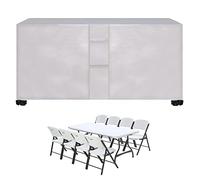 Waterproof Patio Furniture Cover Set 230x165x80cm 420D Oxford Fabric with Thickened Handles Durable Lounger & Sofa Covers for Outdoor Garden Silver