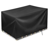 Waterproof Patio Furniture Covers 400x360x75cm Heavy Duty Outdoor Garden Rattan Set Cover for Chairs Sofas & Tables Rectangular/Square Protective Storage Solution
