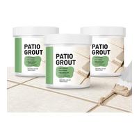 Waterproof Patio Grout Filler - Brush in Tile Grout Filler for Paving Patios & Block Paving | Ready Mixed Self Setting All Weather Multi-Surface Crack Filler Paste (3PC)