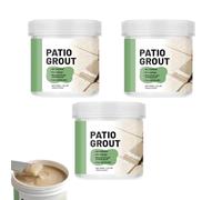 Waterproof Patio Grout Filler, Patio Grouting Brush in, Waterproof Tile Grout Filler, Instant Tile Grout Repair Paste, Brush in Patio Grout for Paving Patios and Block Pavin, Ready Mixed (3PC)