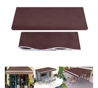 Waterproof Patio ning Replacement Fabric 20x10ft - Brown Canopy e for Doors & nings for Outdoor Use Easy Inll & Weather-Resint