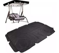 Waterproof Patio Swing Canopy Replacement 2/3 Seat Top Sun Shade Durable 210D Oxford Cloth Black 98 x 73 x 7.1 in Perfect for Outdoor Relaxation
