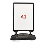 Waterproof Pavement Sign Poster Display A1 Advertising Board with Snap Frame and Water Based Forecourt Display Outdoor Billboard Windproof Poster Stand Door Type Notice Stand Vertical Sign Holder Disp