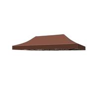 Waterproof Pavilion Cover Replacement - Sunshade Storm-Resistant Rainproof Canopy for Garden Terrace Pool (Top Only Coffee 3x6m)